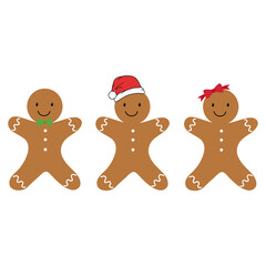 Christmas Gingerbread. Christmas Vector.