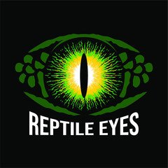 Reptile eyes Logo Vector Template, Design element for logo, poster, card, banner, emblem, t shirt. Vector illustration