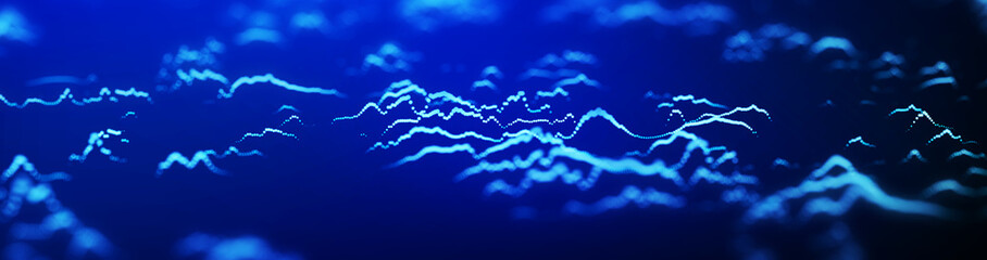 Trading chart on a dark background. binary options. line graph with big date. 3d rendering