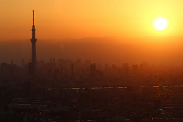 アイ・リンクタウンから見る東京の夕暮れ