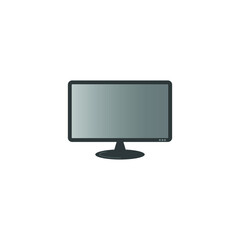 Computer monitor desktop vector. lcd tv monitor isolated. LCD, LED screen illusrtration