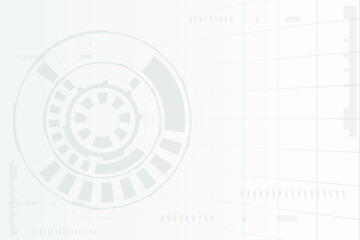 Redial of circle background with line system and data structure. Abstract circuit board with perspective line network connection. Cyber space and virtual visualization in world wide.