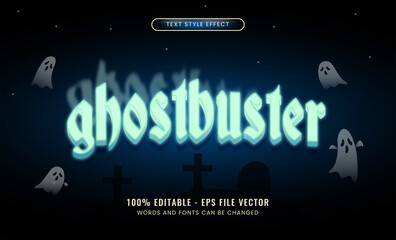 Ghost editable text effect Premium Vector 