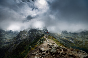 clouds in the mountains
