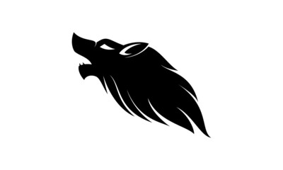 Wolf head illustration vector logo
