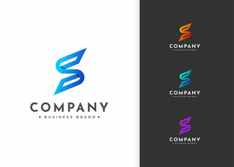 Letter S modern logo design template