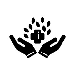 Set Of Healing Hands Icon Free Vector