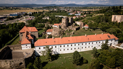 Fototapeta na wymiar Aerial view of the castle in Levice, Slovakia