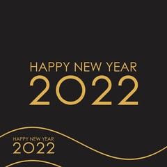 Happy New Year 2022 - Vector illustration of New Year 2022 - Celebrate party poster, banner, Cover card set, brochure, flyer, 2022 happy new year layout design.