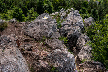 hilly landscape with view from Miedzianka