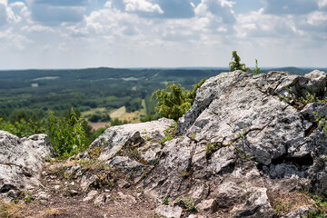 hilly landscape with view from Miedzianka