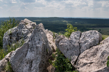 hilly landscape with view from Miedzianka