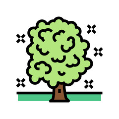 tree care services color icon vector. tree care services sign. isolated symbol illustration
