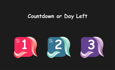 day, left, countdown, timer, count, Gradient design, Notifications