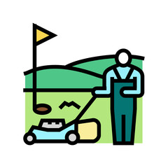 sports turf services color icon vector. sports turf services sign. isolated symbol illustration