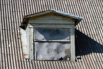 Old window of attic.