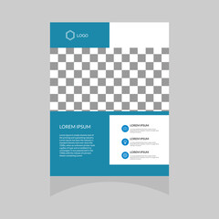 Business flyer layout template in A4 size. Modern Brochure template cover design, annual report, poster with geometric and wavy lines for business market on white background