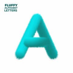 Fluffy English Letter A