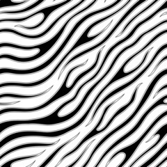Flowing diagonal zebra skin pattern