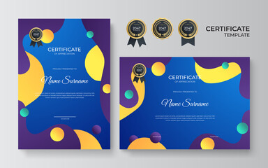 Certificate of Appreciation template. Trendy geometric design.