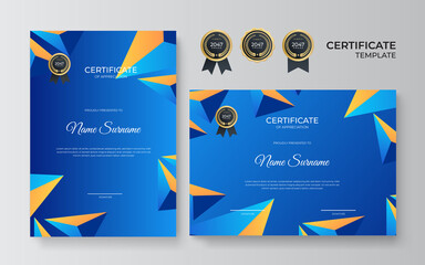 Certificate of Appreciation template. Trendy geometric design.