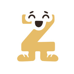 Letter z funny character in sneakers
