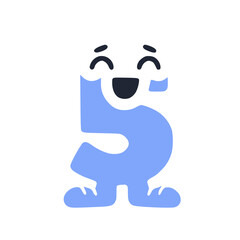 Number 5 funny character in sneakers