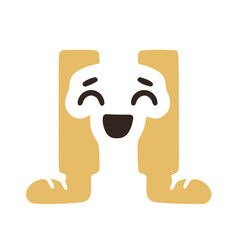 Letter h funny character in sneakers