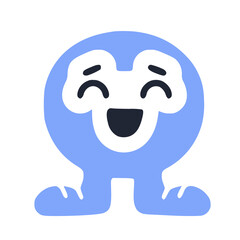 Letter o funny character in sneakers