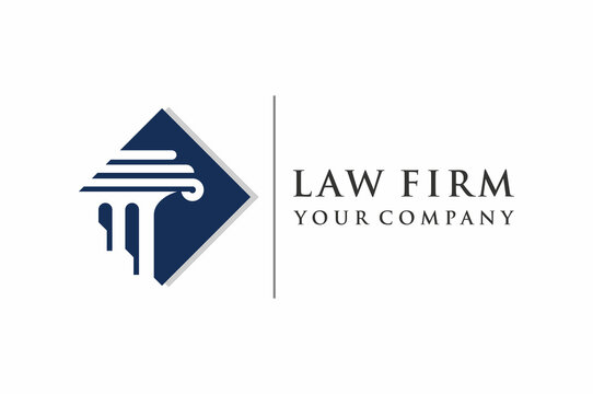Law firm legal with pillar logo icon vector template. Lawyer Law Firm Attorney Creative Logo Modern Simple Vector Editable Template Luxury, Vector logo template.