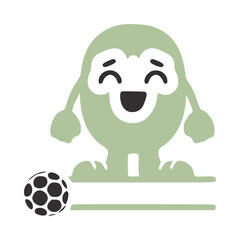 Number 0 football player character, name monogram design
