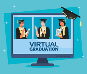 virtual graduation scene