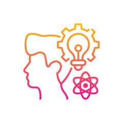 Thinking vector gradient icon style illustration. EPS 10 file