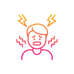 Stress resistance vector gradient icon style illustration. EPS 10 file