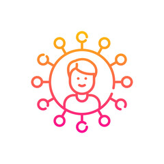 Skills vector gradient icon style illustration. EPS 10 file