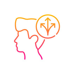 Decision vector gradient icon style illustration. EPS 10 file