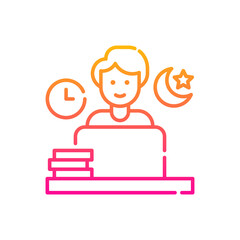 Work Hand vector gradient icon style illustration. EPS 10 file