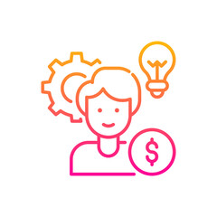 Talent Management vector gradient icon style illustration. EPS 10 file