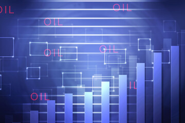 2d rendering Stock market online business concept. business Graph 