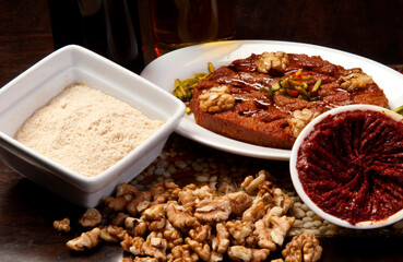 Plate of Arabic traditional mezza