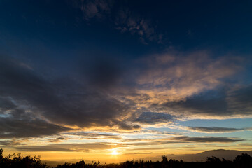 sunset in the clouds