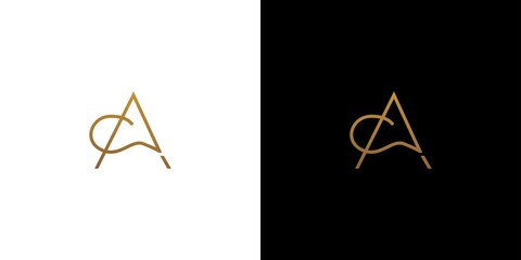 Modern and elegant CA initials logo design