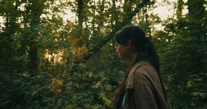 person in the woods