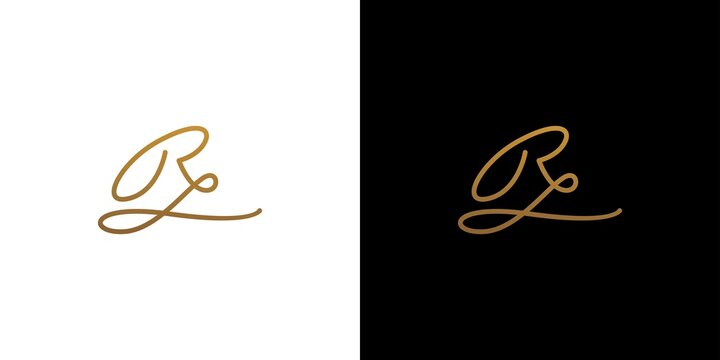 Modern and elegant RL initials logo design
