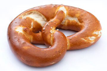 traditional german pretzel  isolated