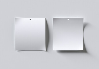 Fototapeta premium Two Rectangle Product Labels Tags Mockup. 3D Render