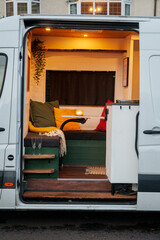Campervan interior beautiful self converted Mercedes Sprinter