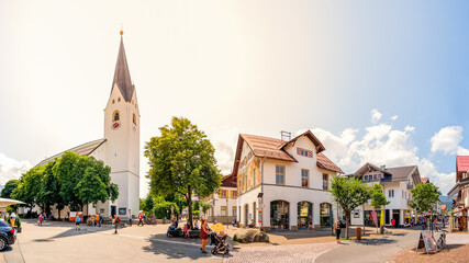 Markt, Oberstdorf, Bayern, Deutschland  - obrazy, fototapety, plakaty