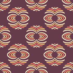Abstract tribal seamless african pattern. Ethnic and tribal motifs. Repeating shapes, symbols. Color background