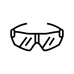 glasses cyclist accessory line icon vector. glasses cyclist accessory sign. isolated contour symbol black illustration